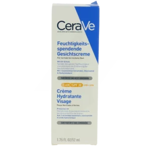 cerave soins visage creme hydratante visage spf30 pour les peaux normales a seches tube 52ml.webp