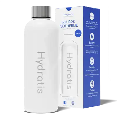 hydratis gourde isotherme inox blanc 500ml.webp