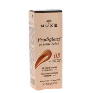 nuxe prodigieuse le teint eclat creme bb hydratante 24h foncee tube de 30 ml.webp