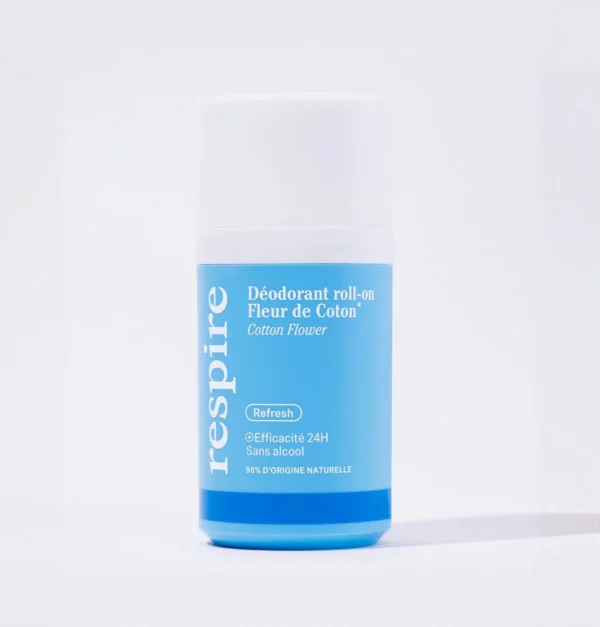 recharge deodorant roll on fleur de coton respire 2236673